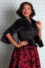 Stacey-Lou Black Velvet Blazer By Miss Candyfloss