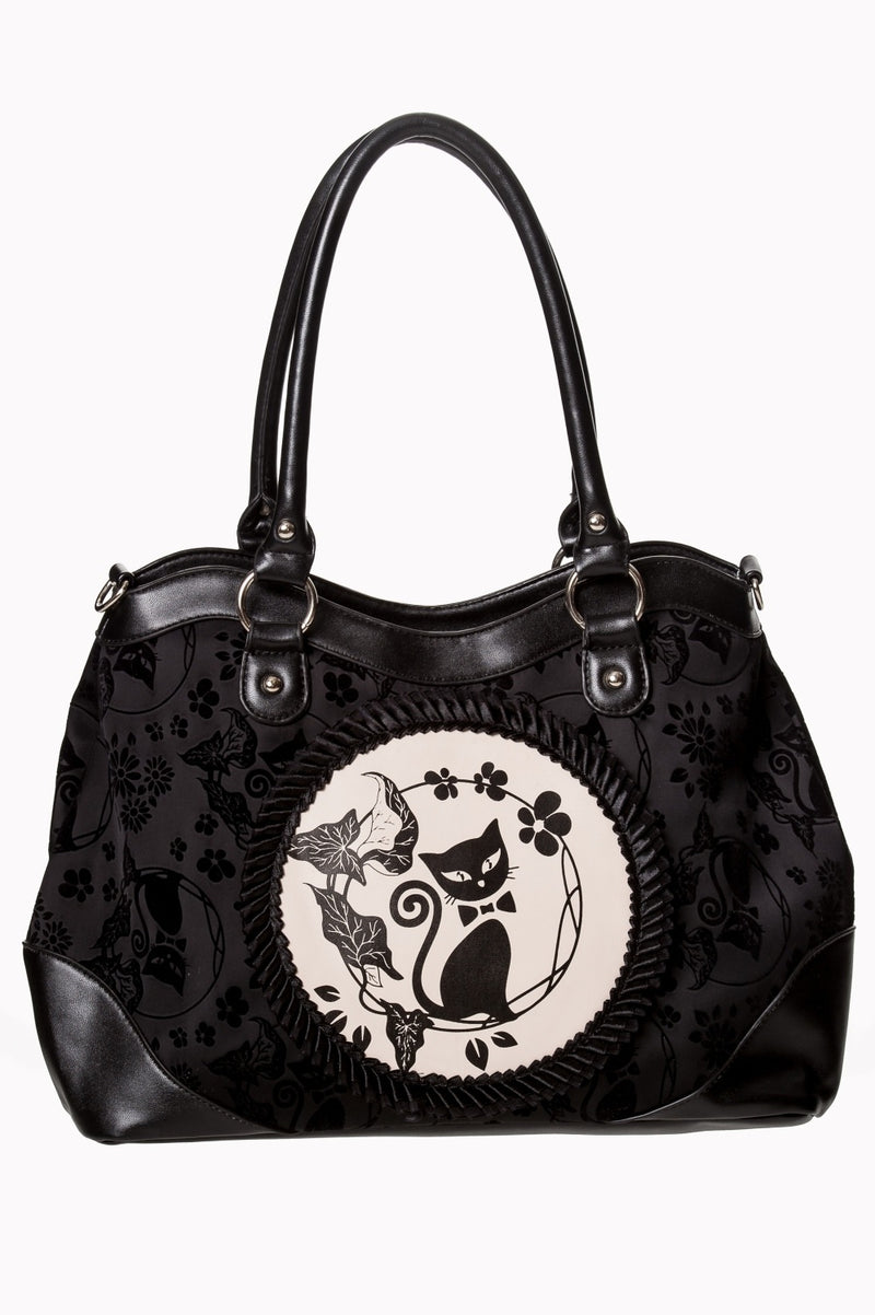 Bow Tie Kitty Bag in Black by Banned