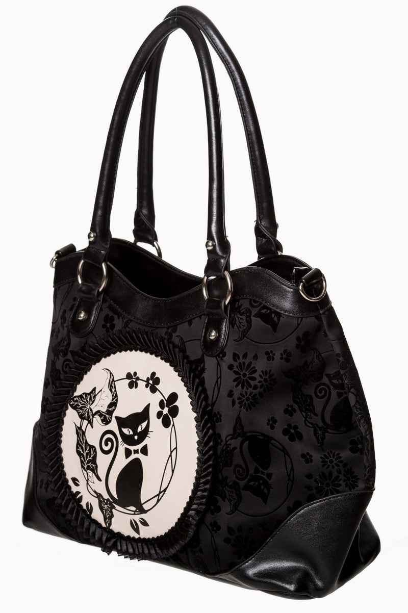 Bow Tie Kitty Bag in Black by Banned