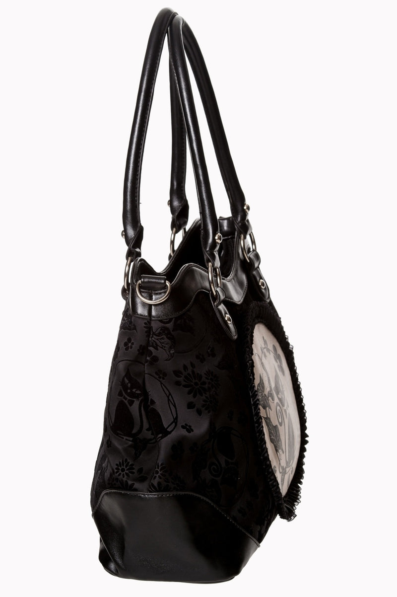 Bow Tie Kitty Bag in Black by Banned