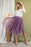 Lavender Mesh Tulle Skirt