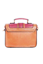 Red and Camel Betty Country Handbag by Banned