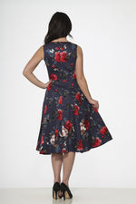 Final Sale Navy & Red Floral Dress by Orchid Bloom