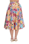 Floral Zing Circle Skirt by Banned