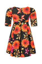 Eden Black Autumn Floral Kids Dress by Hearts and Roses
