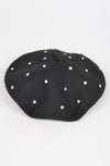 Rhinestone Studded Wool Beret in Multiple Colors!