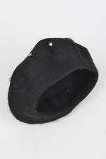 Rhinestone Studded Wool Beret in Multiple Colors!