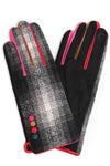 Plaid Gloves with Colorful Buttons in Multiple Colors