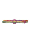 Round Buckle Braided Rope Belt in Multiple Colors!