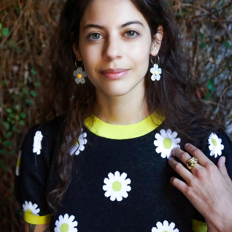 Daisy Bates Hoop Earrings by Peter and June