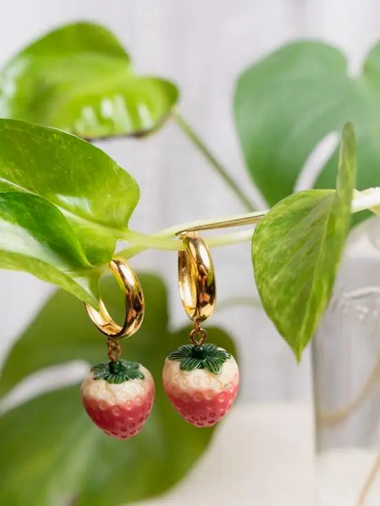 Berry Juicy Drop Earrings by Peter and June