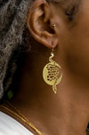 Crescent Moon Snake Earrings by Peter and June