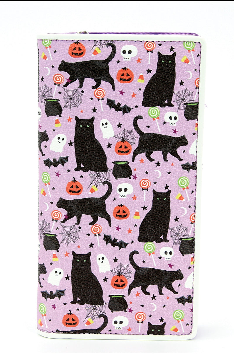 Black Cat Trick or Treating Wallet