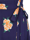 Navy Spring Floral Katrina Midi Dress by Collectif
