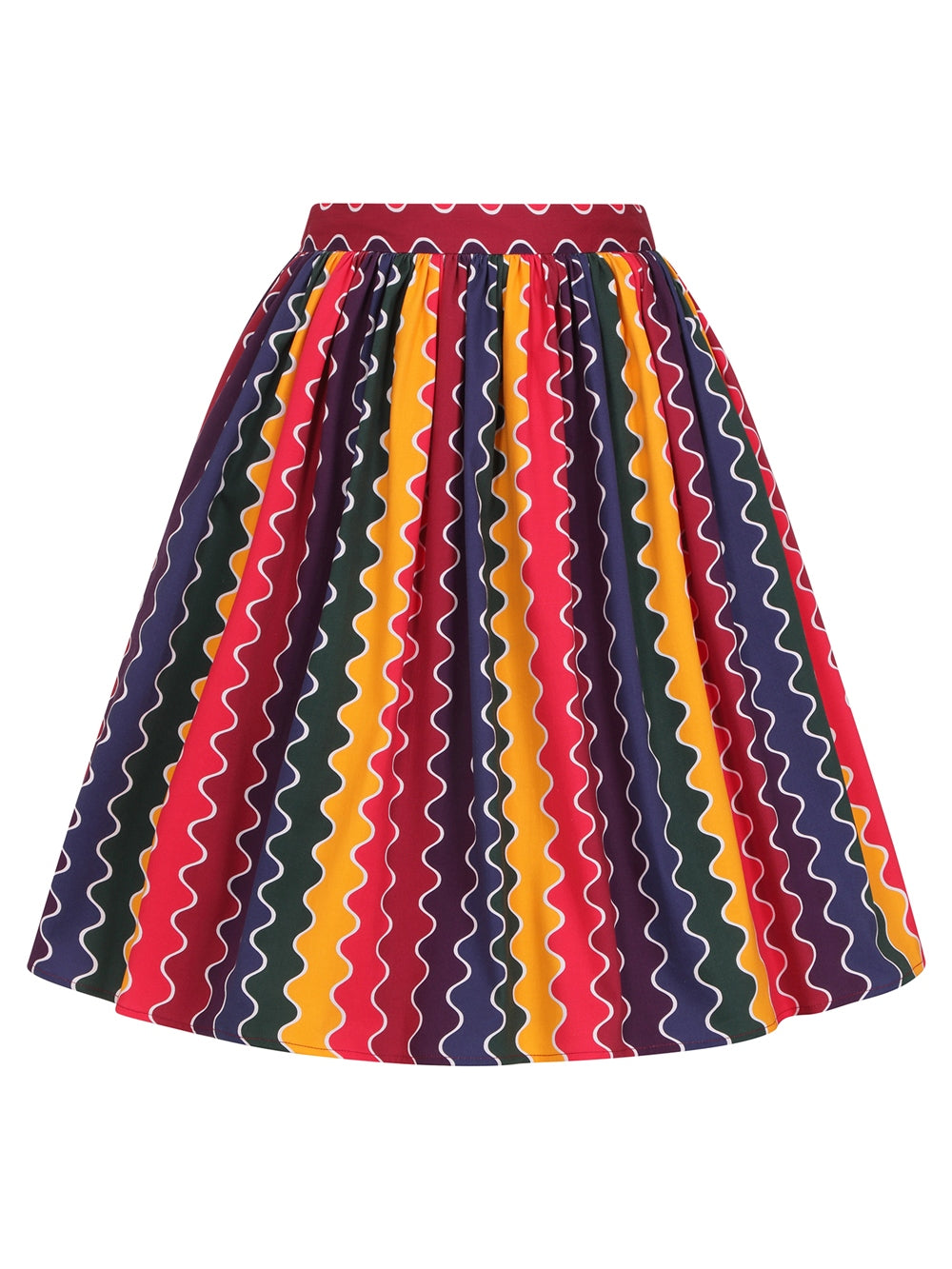 Final Sale Rainbow Wave Jasmine Skirt by Collectif – Modern Millie