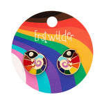 Caramel's Colorful Enamel Stud Earrings by Erstwilder