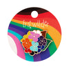 Rainbow Heartfelt Hydrangea Enamel Pin by Erstwilder
