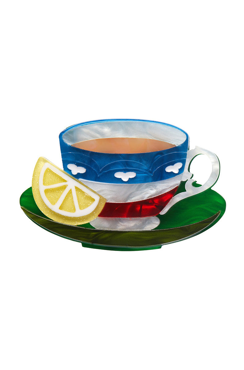 Cuppa Tea Brooch by Erstwilder