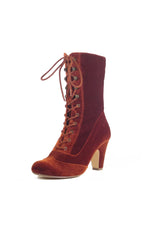 Rust Claire Lace-Up Boots by Chelsea Crew