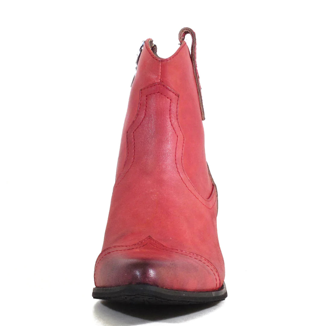Red ankle cowboy boots sales