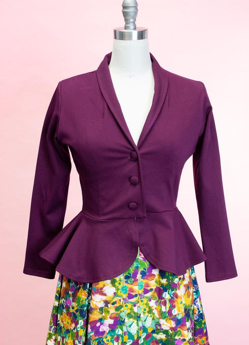 Plum Diva Jacket by Heart of Haute