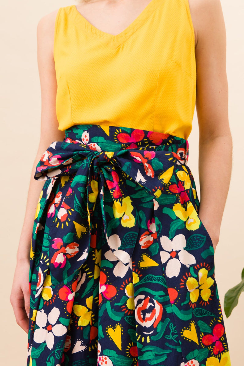 Folk Floral Jemima Skirt by Emily and Fin