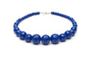 Indigo Blue Heavy Carve Beaded Necklace by Splendette