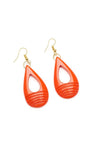 Papaya Carved Drop Earrings by Splendette