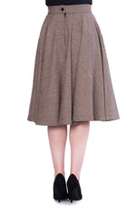 Brown Tweed Sophie Skirt by Timeless London