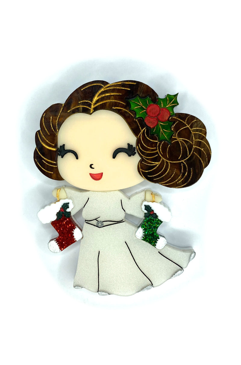 Christmas Princess Brooch by Daisy Jean Florals
