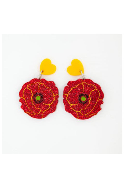 Wizard of Oz Poppy Earrings by Daisy Jean Florals