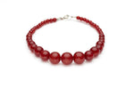 New Red Glitter Bead Necklace by Splendette