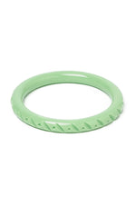 Tea Narrow Heavy Carve Bangle by Splendette
