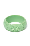 Tea Heavy Carve Wide Bangle by Splendette