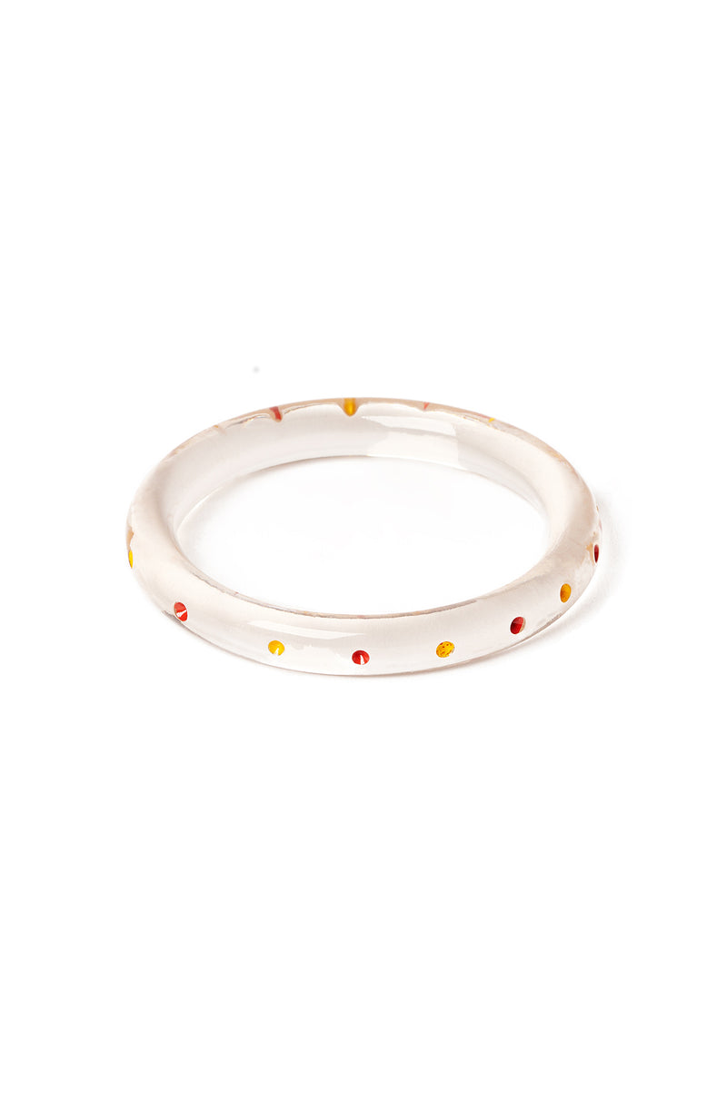 Citrus Clear Narrow Bangle by Splendette