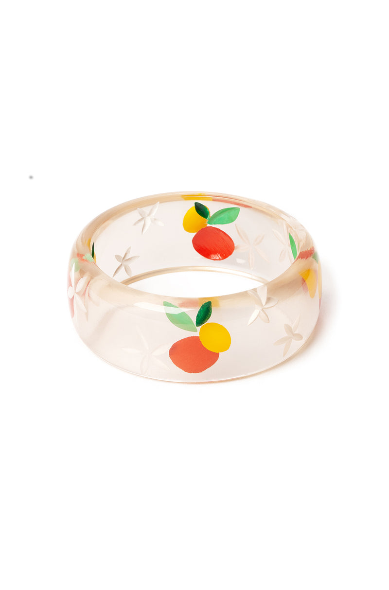 Citrus Clear Wide Bangle by Splendette