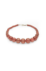 New Peachy Glitter Bead Necklace by Splendette