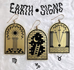 Earth Sign Zodiac Single Earring by While Odin Sleeps