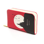 Dracula Moon Red Zip Around Wallet by Well Read Co.