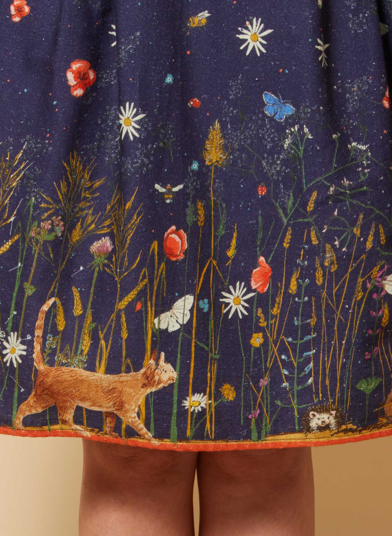 Navy Cornfield Beatrice Dress by Palava