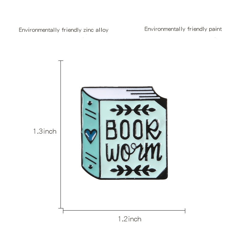 Book Worm Enamel Pin
