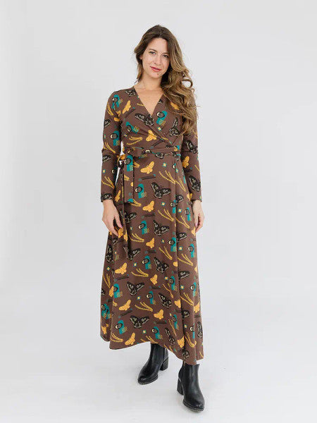 Autumn Quilt Katie Wrap Maxi Dress by Mata Traders