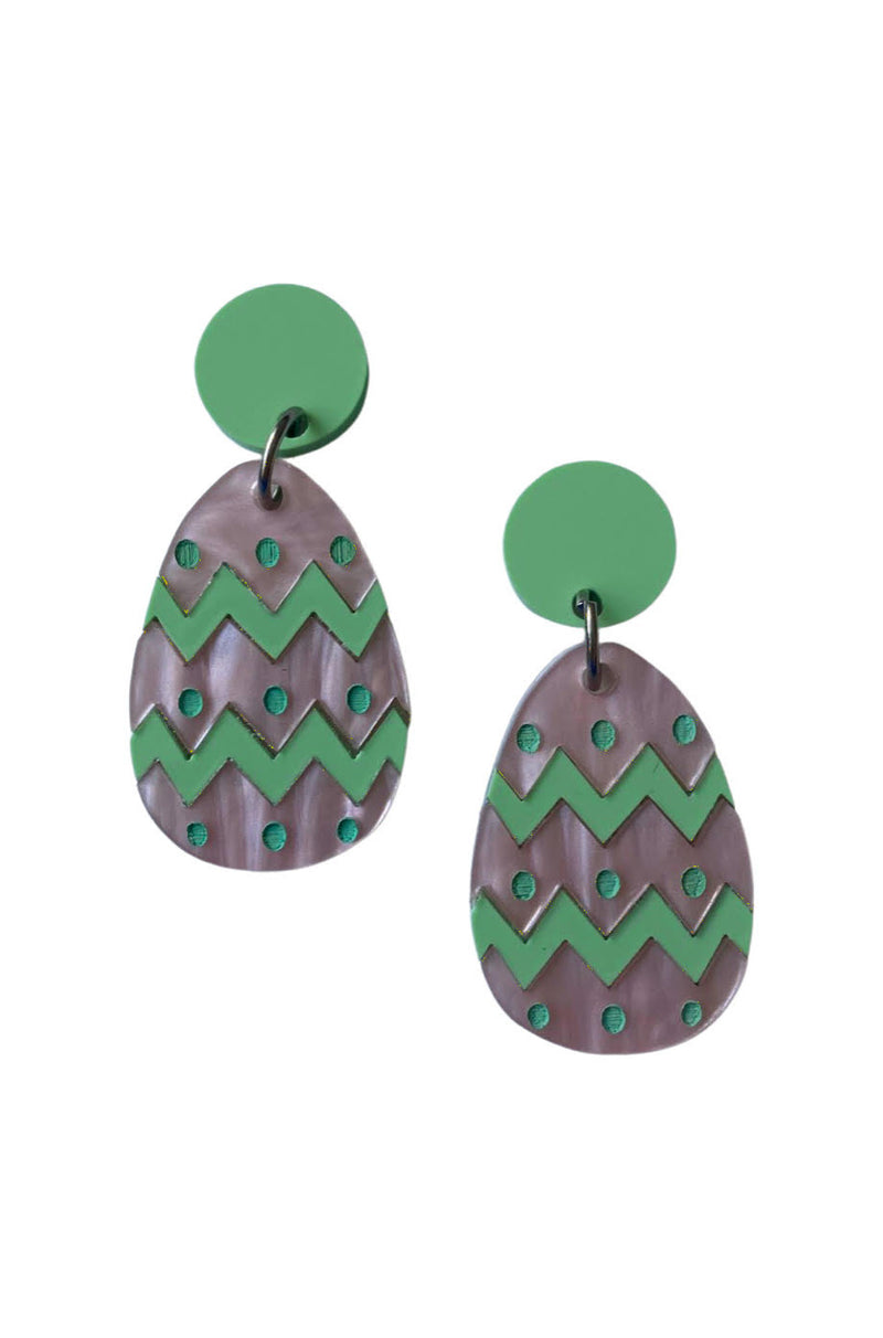 Mint Easter Egg Dangle Earrings by Daisy Jean