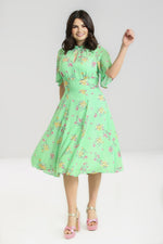 Final Sale Mint Adelina Flutter Sleeve Dress by Hell Bunny