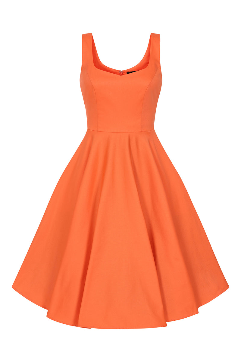 Heidi Dress in Orange by Hell Bunny