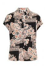 Dominique Button Down Top by Hell Bunny