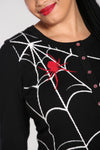 Final Sale In a Web Cardigan by Hell Bunny