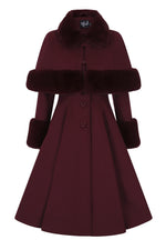 Burgundy Capulet Coat by Hell Bunny