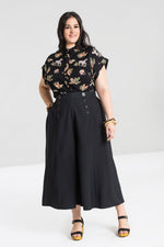 Black Murphy Culotte Pants by Hell Bunny