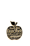 Teacher Apple Enamel Pin in Black or Red